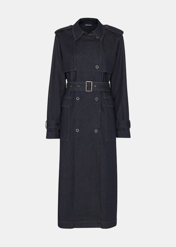 Cara Denim Trench Coat